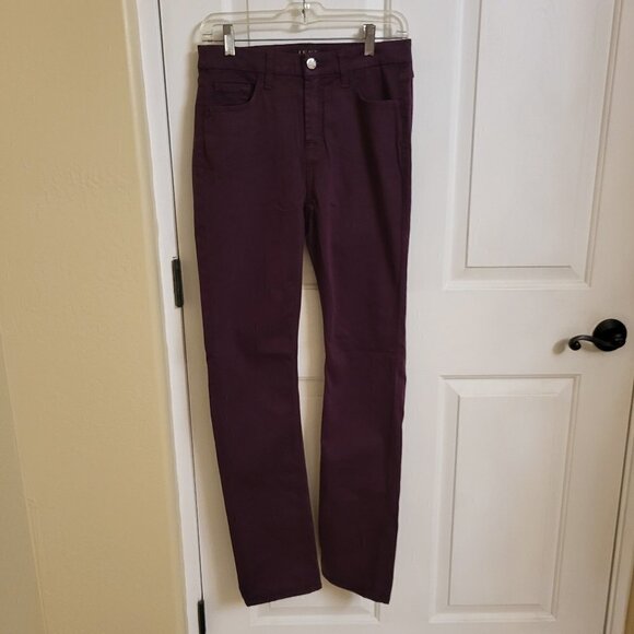 Sateen Slim Straight Leg Jeans JEN7 by 7 For All Mankind Plum Sz 6 NWOT - Picture 3 of 10